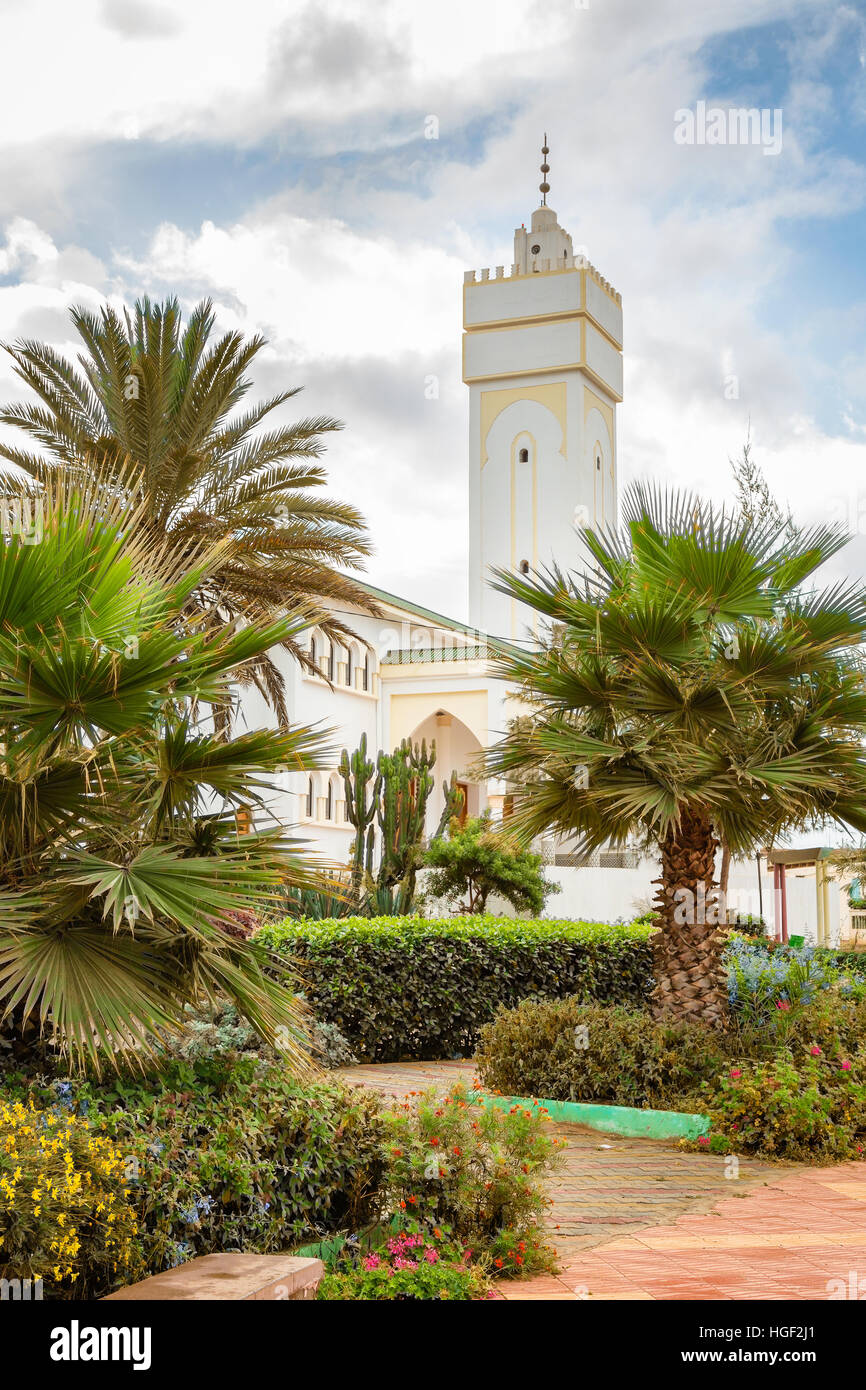 L'une des mosquées de Sidi Ifni sur la côte du Maroc Banque D'Images