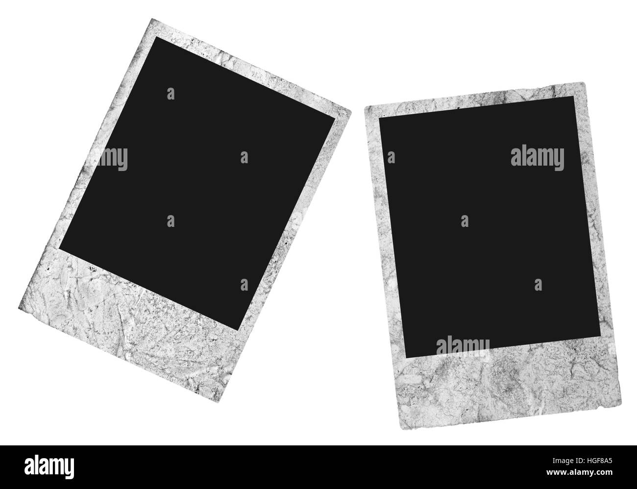 Cadre photo blanc grunge prêt à être complété d'image. Banque D'Images