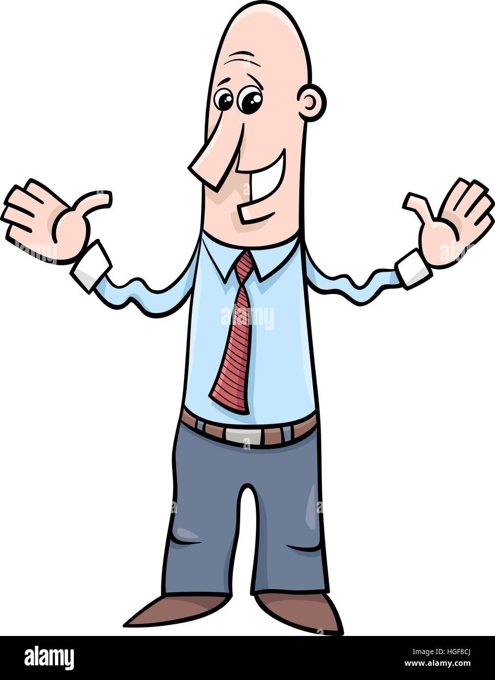 Cartoon Illustration de l'homme ou homme personnage Illustration de Vecteur