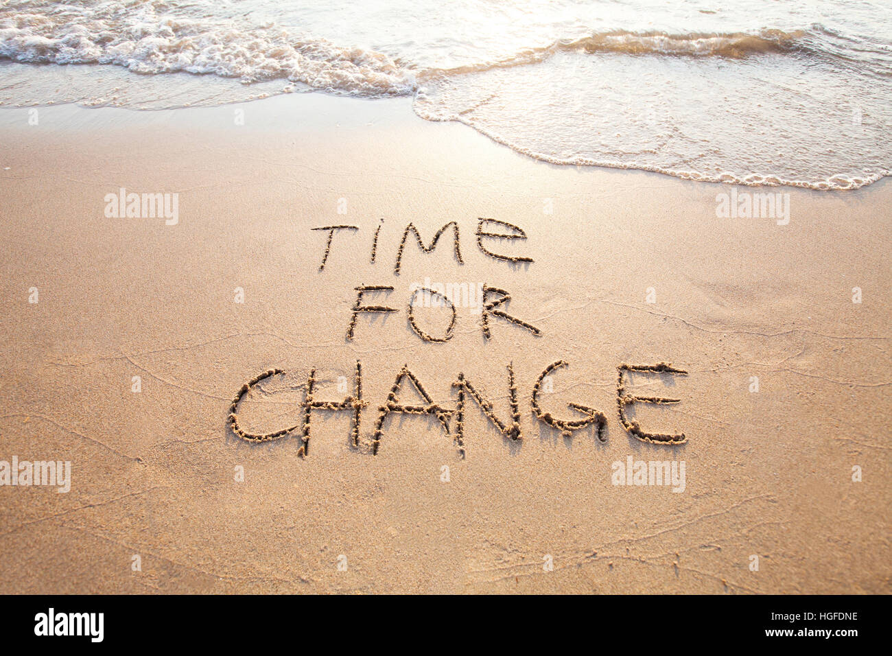 L'heure du changement, concept de nouveau, la vie change et l'amélioration Banque D'Images