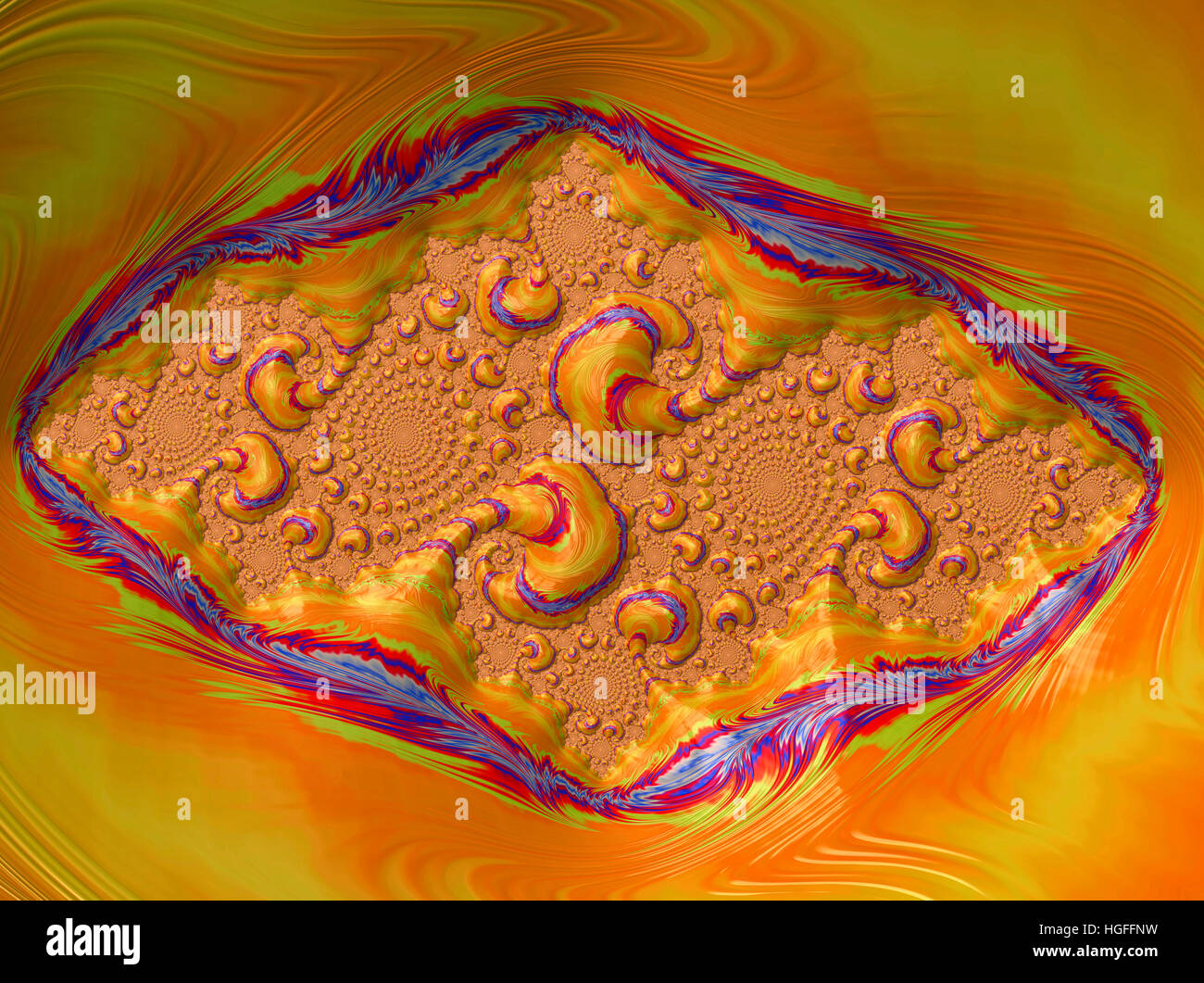 Fire Island - un fractal illustration Banque D'Images