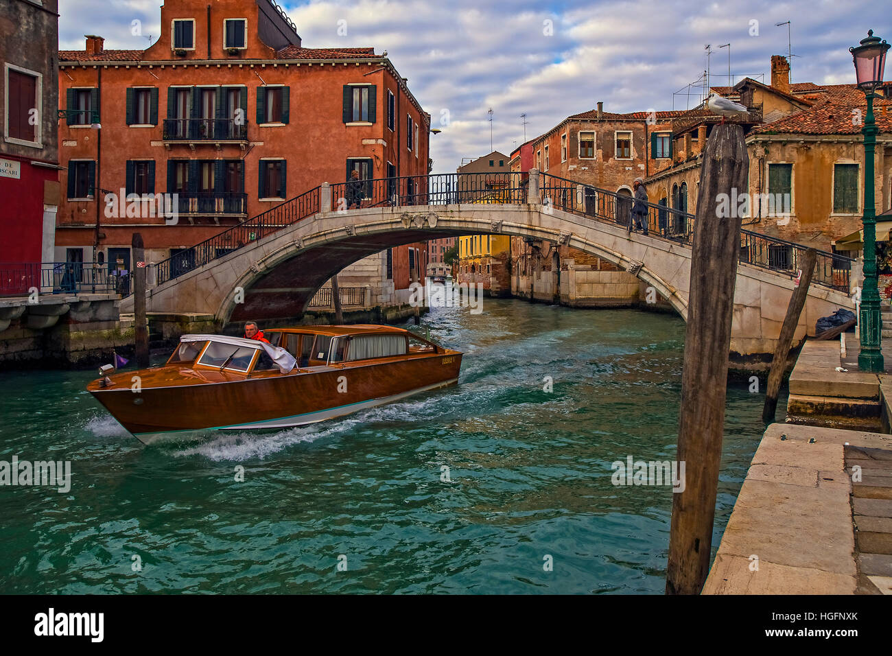 Italie Vénétie Venise Transports - Taxi Banque D'Images