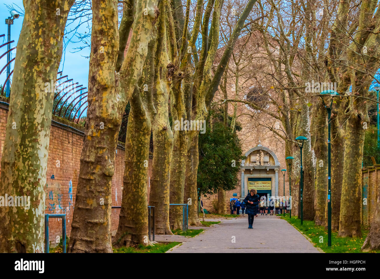 Italie Vénétie Venise Île St. Elena - Église de St Elena Banque D'Images