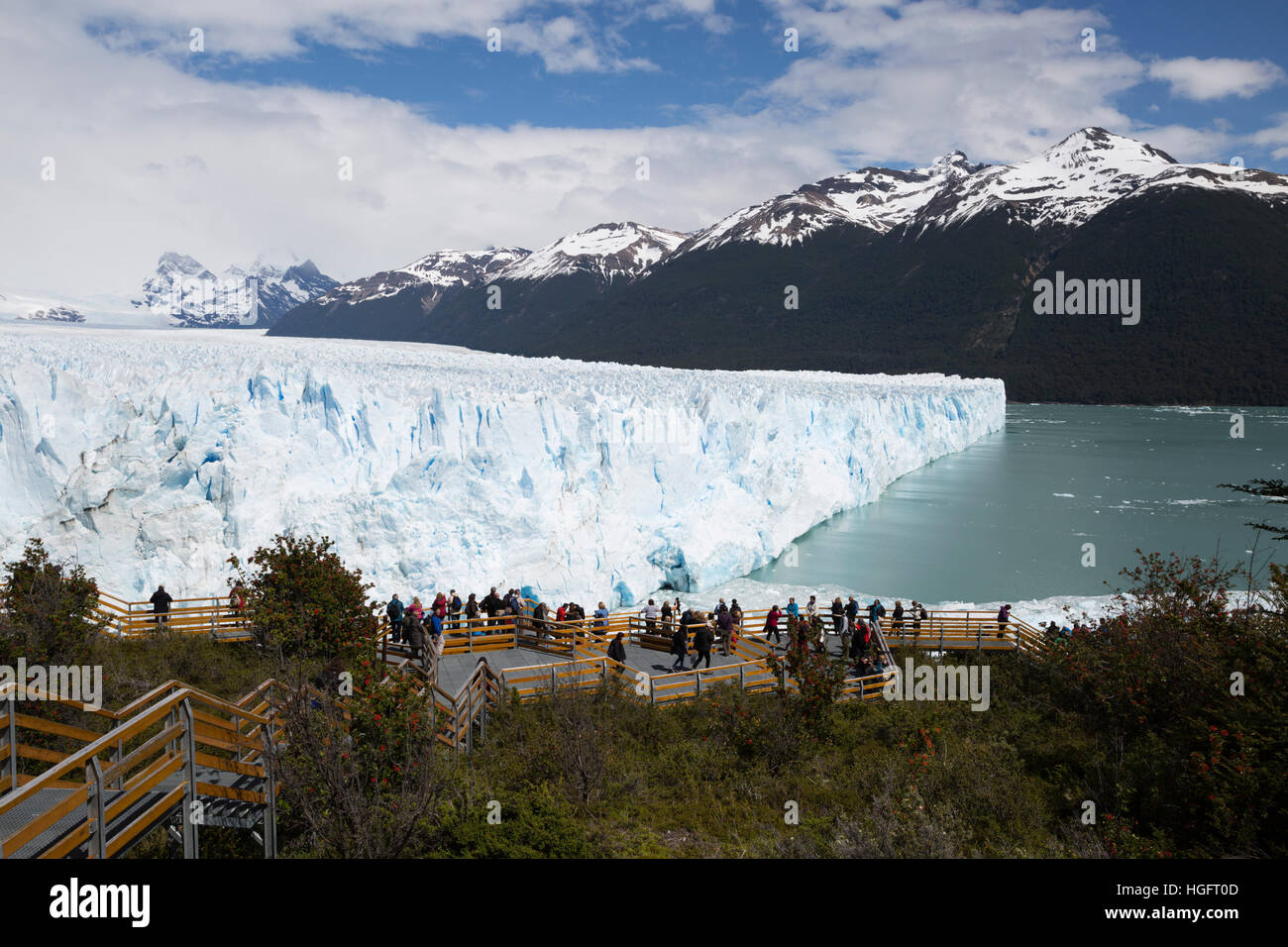 Perito Moreno Glacier sur le lac Argentino, El Calafate, parc national Los Glaciares, Patagonie, Argentine, Amérique du Sud Banque D'Images