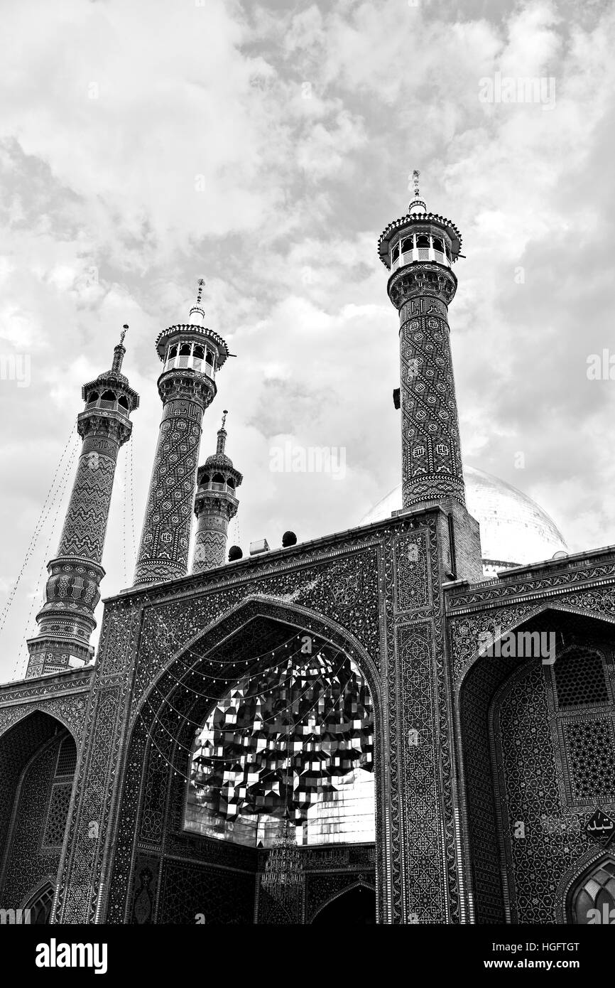 Flou dans l'Iran et l'ancienne religion mosquée architecture perse Banque D'Images