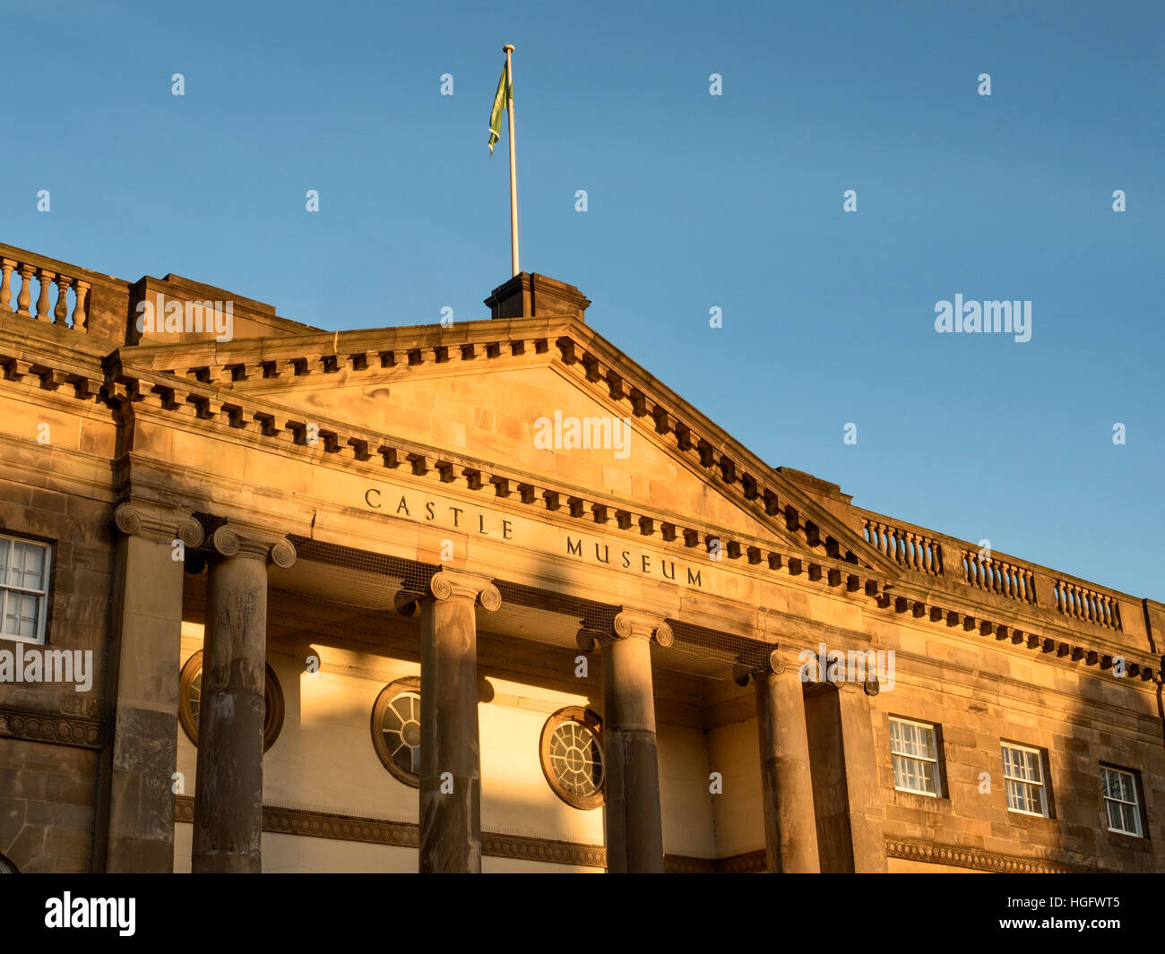 Le Musée du Château de la ville au coucher du soleil d'york yorkshire Angleterre Banque D'Images