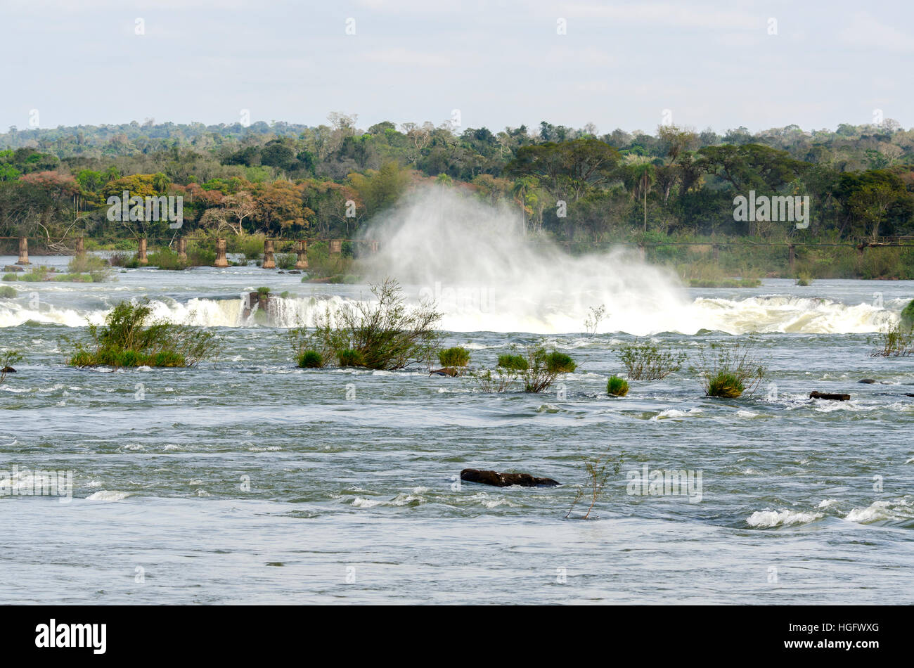 Chutes d'Iguacu de paysage au Brésil Banque D'Images