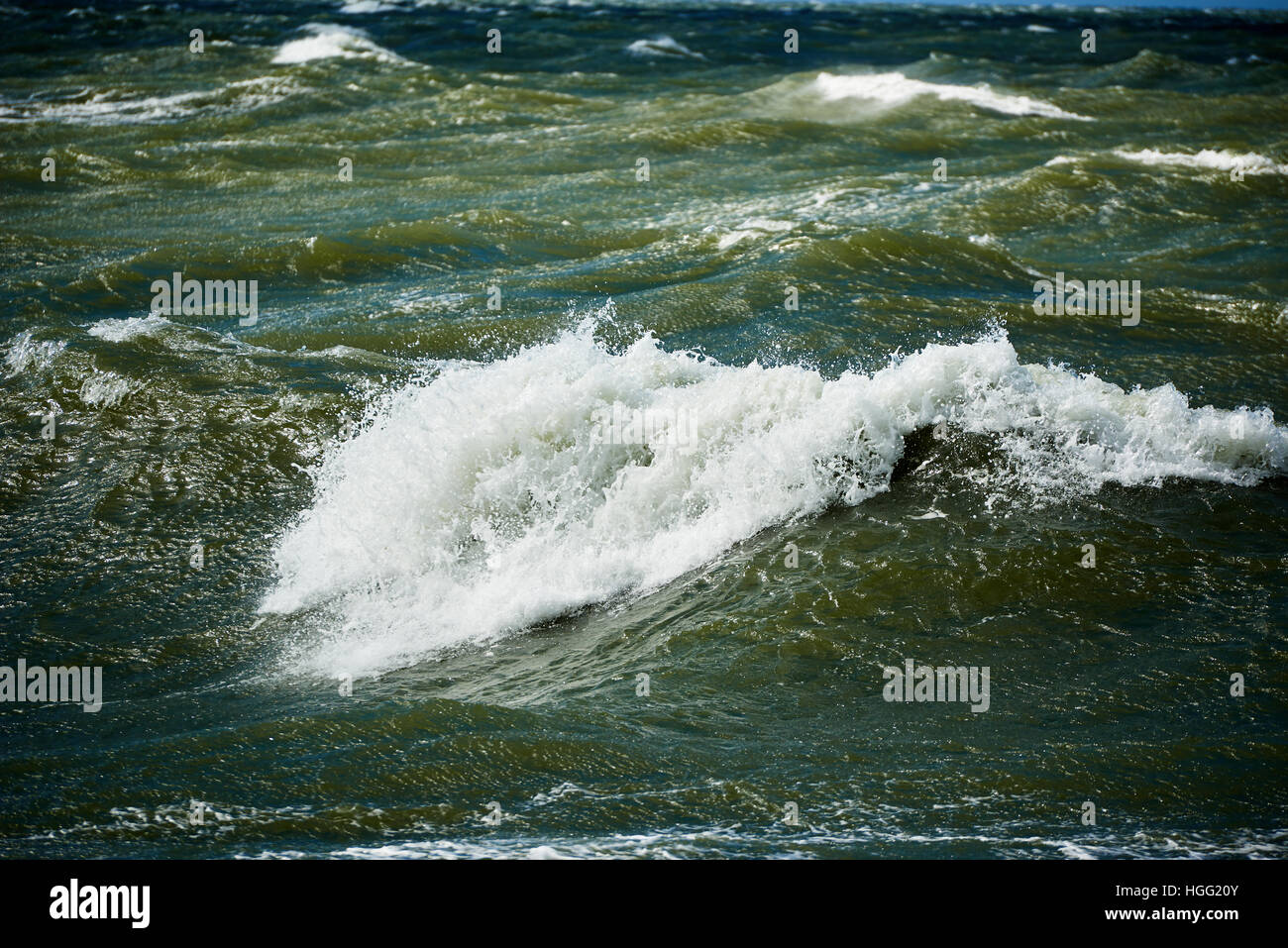 mer houleuse Banque D'Images