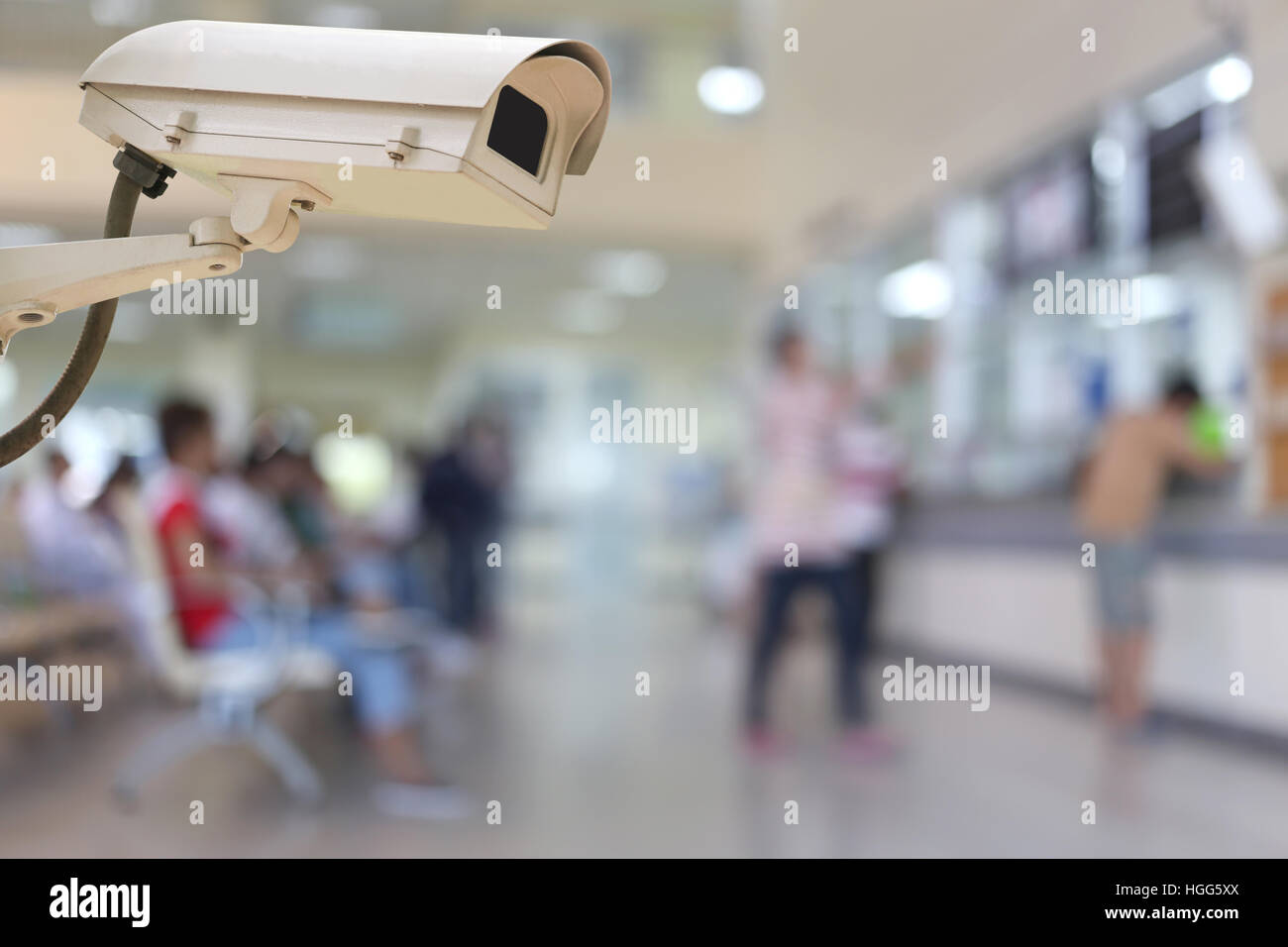 Enregistreur vidéo numérique caméra CCTV à l'hôpital pour la sécurité du lieu. Banque D'Images