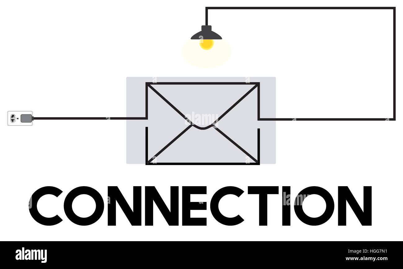 Boîte de message E-mail Communication Concept Banque D'Images