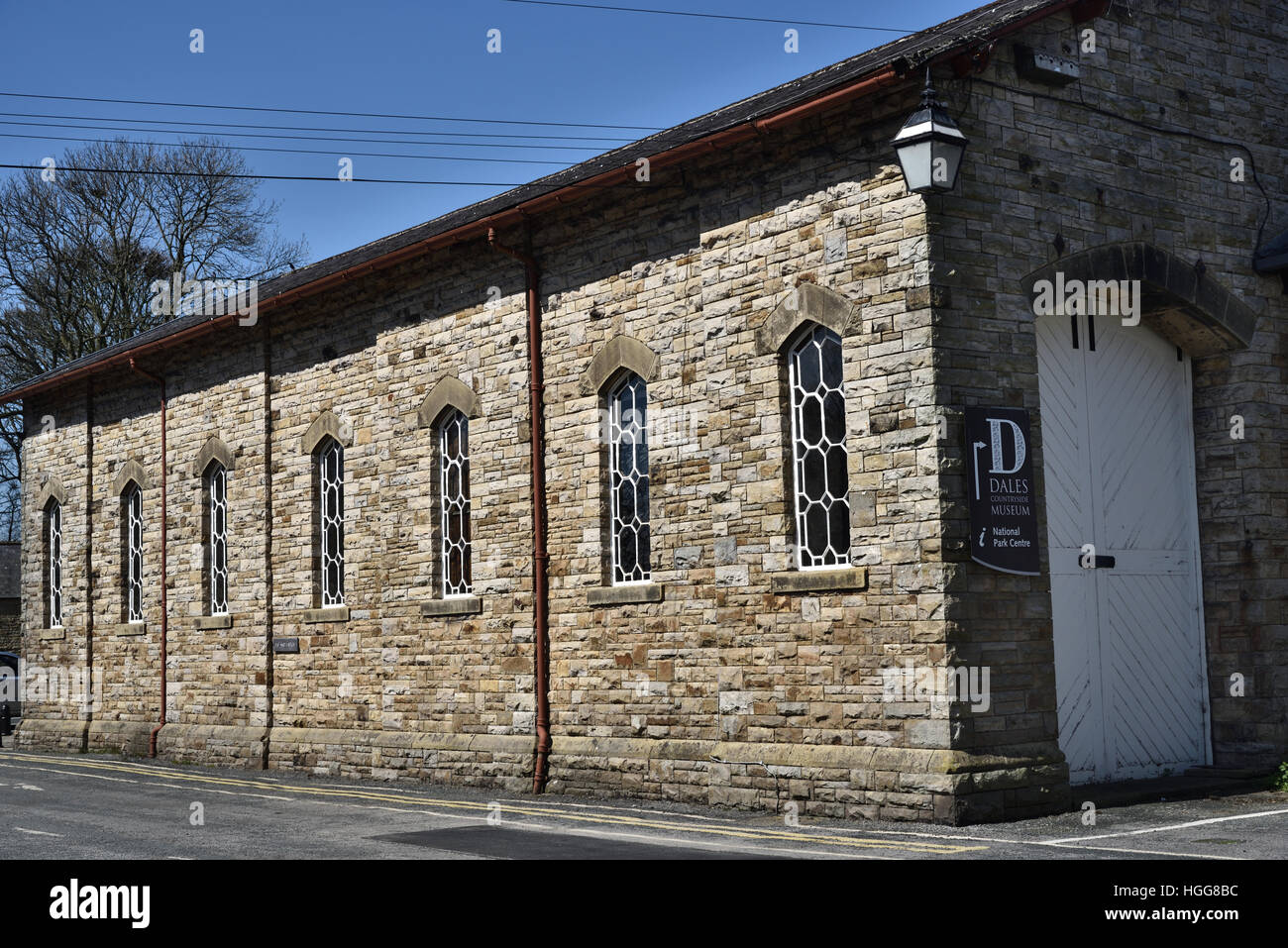 Hawes ancien hangar de marchandises par chemin de fer. Wensleydale, Yorkshire Dales National Park, North Yorkshire, Angleterre, Royaume-Uni. Banque D'Images