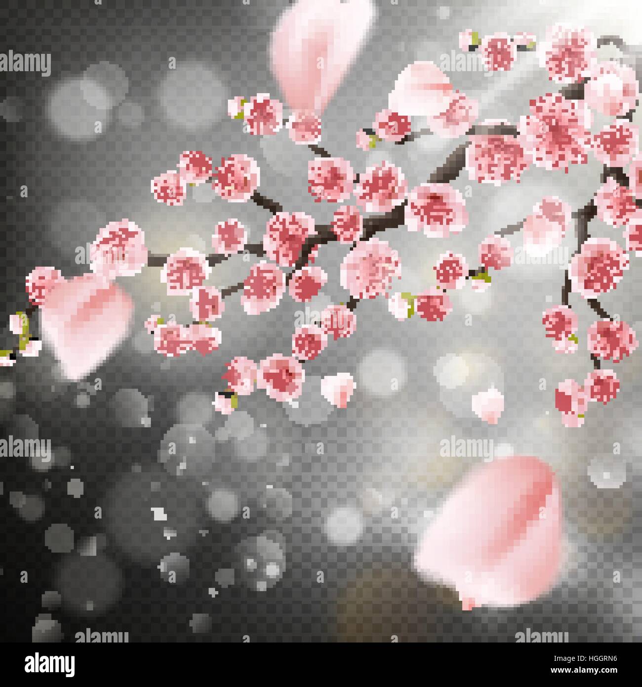 Rose fleur fleurs de Sakura. EPS 10 Illustration de Vecteur