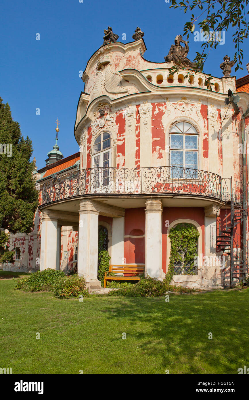 Château baroque Steknik - République Tchèque Banque D'Images