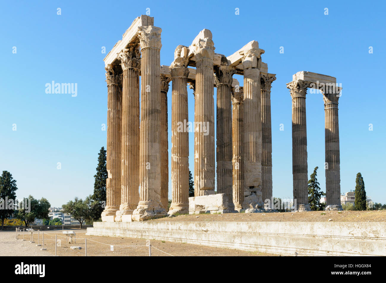 Temple de Zeus Olympien, Athènes, Grèce Banque D'Images