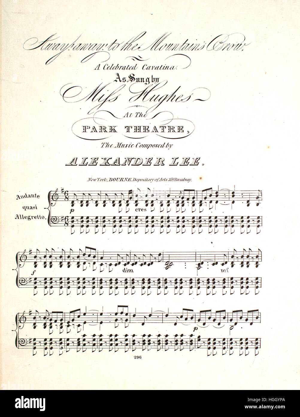 Sheet Music Image De Couverture De La Chanson Loin De Là