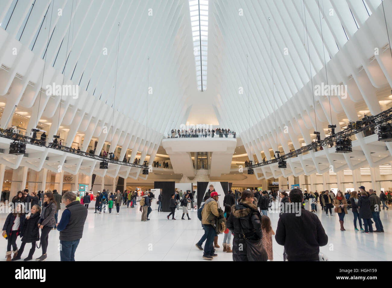 Oculus de la station de métro world trade center de Manhattan NYC Banque D'Images