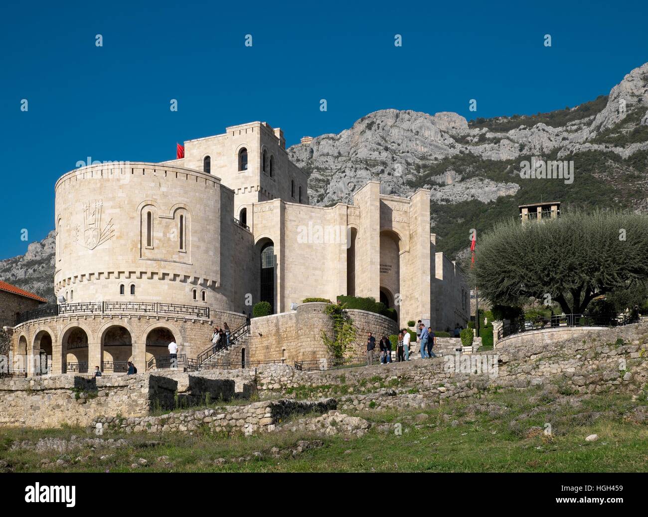 Musée de Skanderbeg à Kruja Kruja, forteresse, Durres, Albanie Banque D'Images