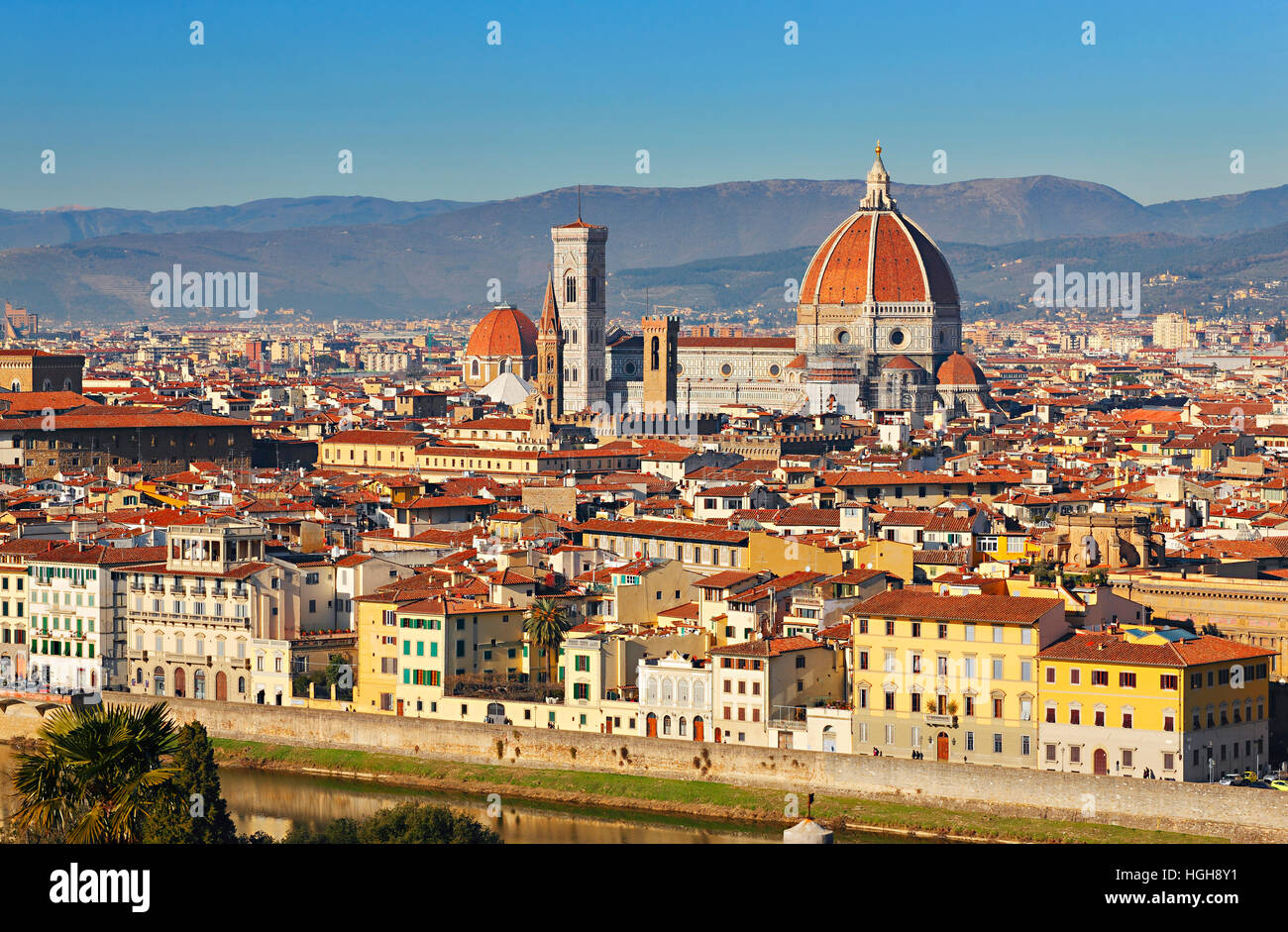 Vue panoramique de Florenze en Toscane, Italie Banque D'Images