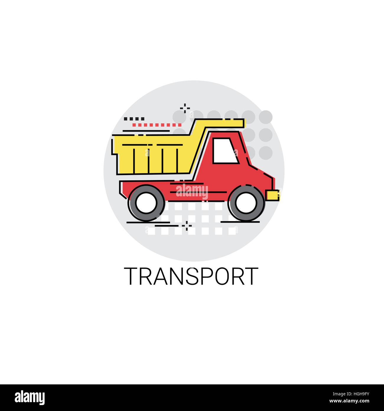 Service de livraison camion benne Transport Icon Illustration de Vecteur