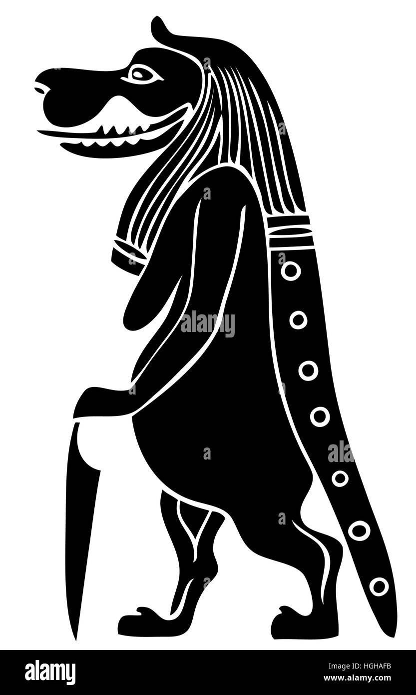 Taweret - créature mythique de l'Égypte ancienne - déesse de la fertilité et de l'accouchement Banque D'Images