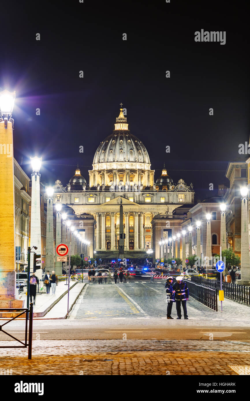 ROME - 07 novembre : La Basilique Papale de Saint Pierre le 7 novembre 2016 à Rome, Italie. Banque D'Images