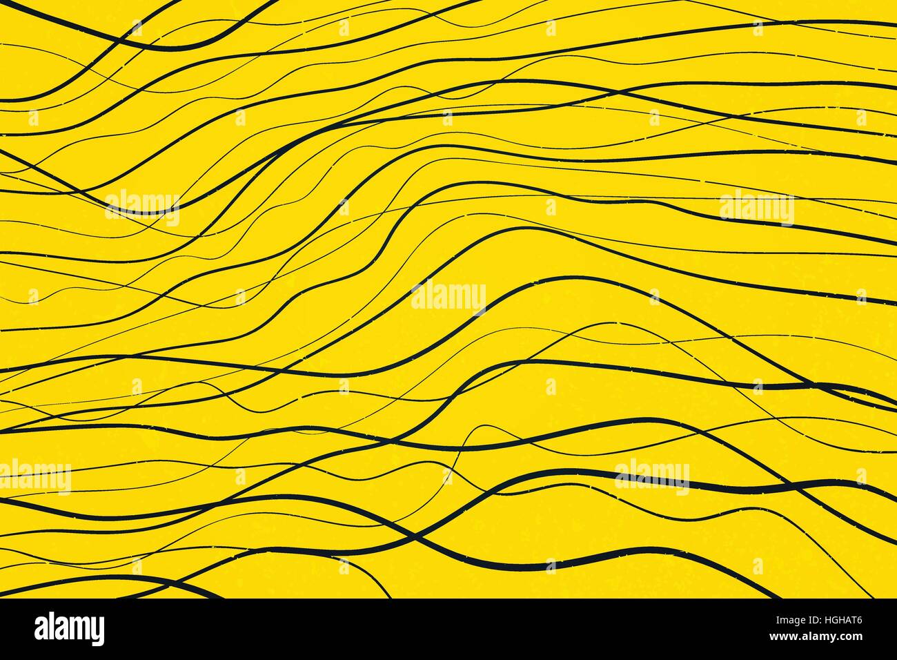 Résumé motif ripple avec des lignes fluides et courbes jaune. vecteur des nervures texture papier peint décoration design fond. filament. vecteur textil Illustration de Vecteur