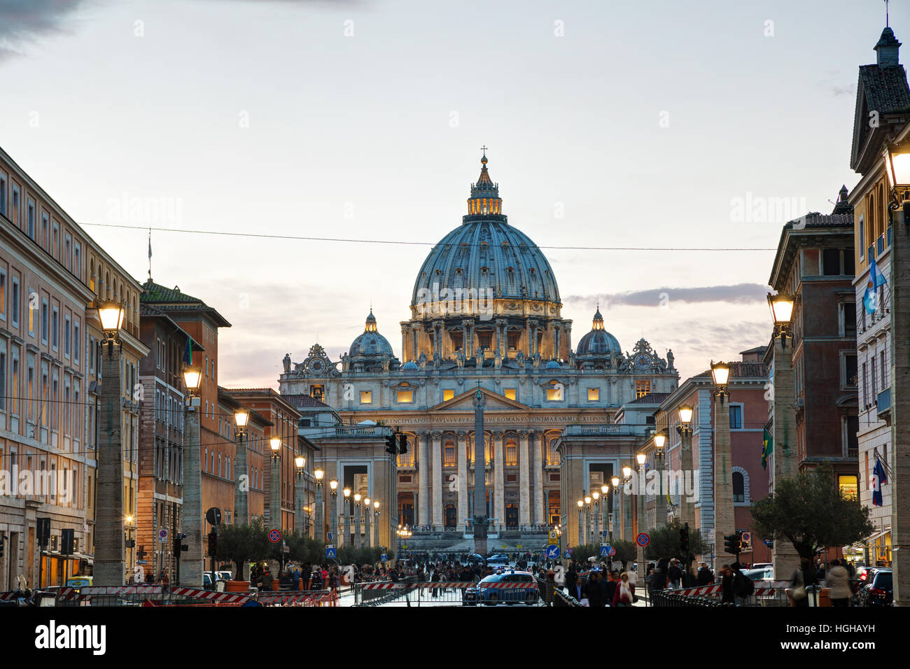 ROME - Le 10 novembre : La Basilique Papale de Saint Pierre le 10 novembre 2016 à Rome, Italie. Banque D'Images