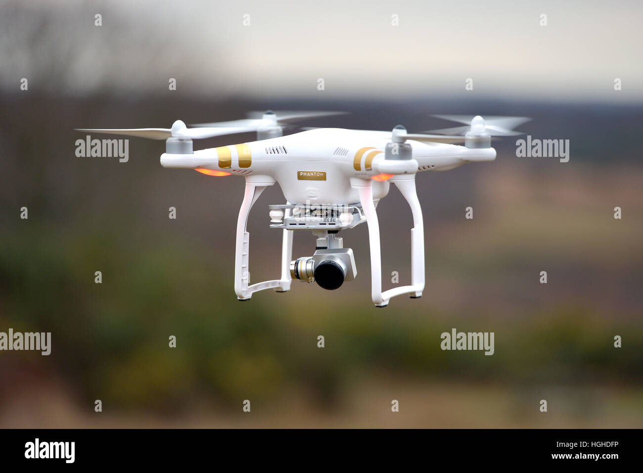 Drone en vol - DJI Phantom 3 Banque D'Images