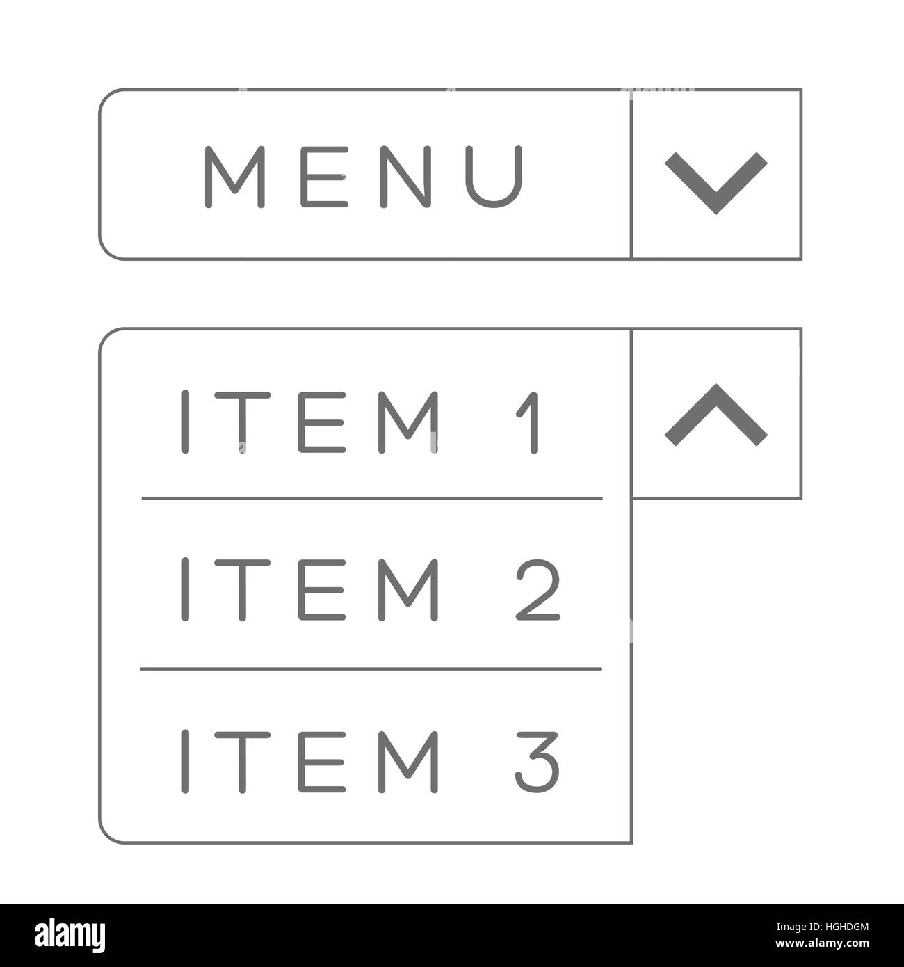 Point de menu UX vector Illustration de Vecteur