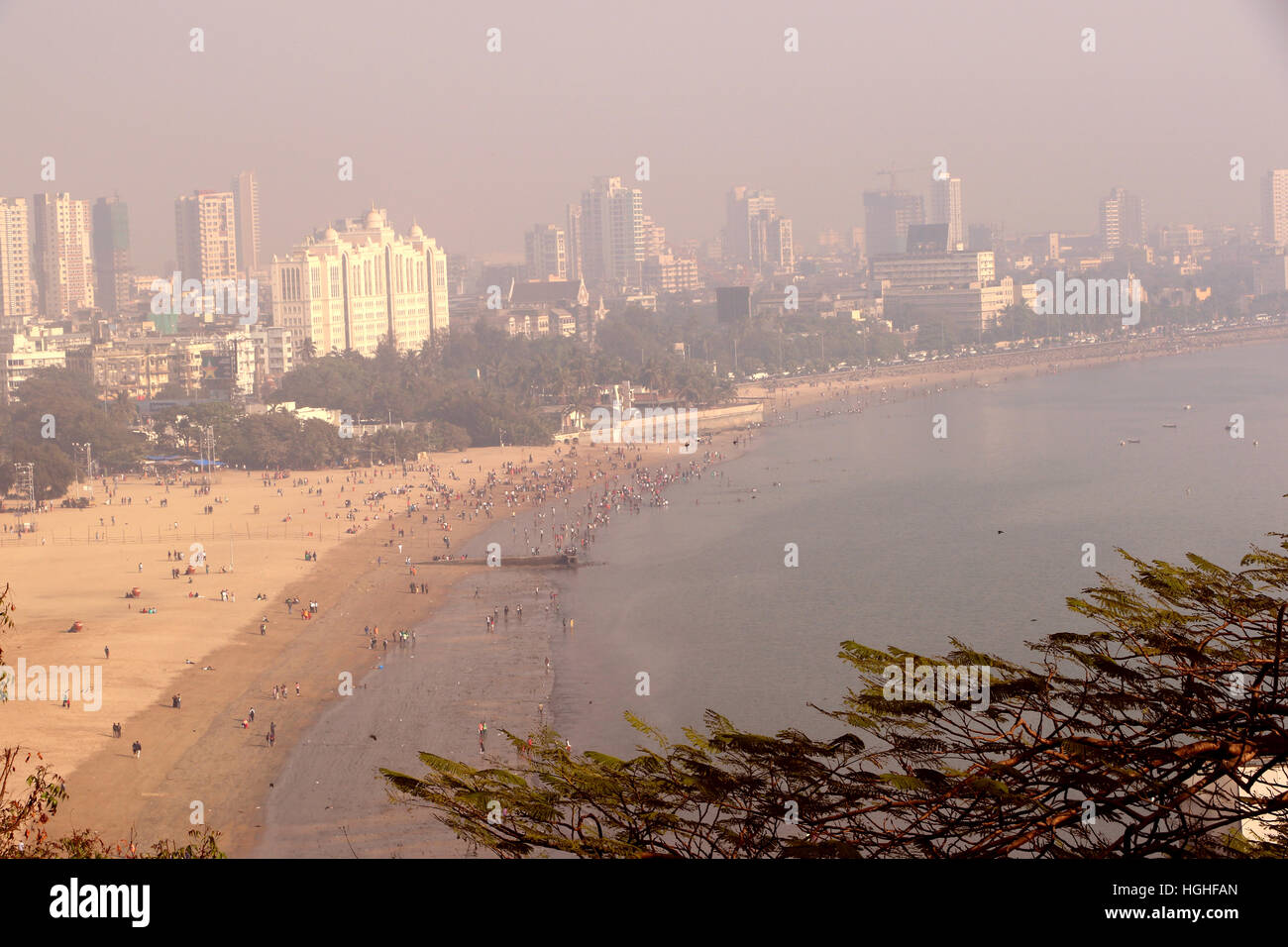 Girgaum Chowpatty Beach, Mumbai Banque D'Images