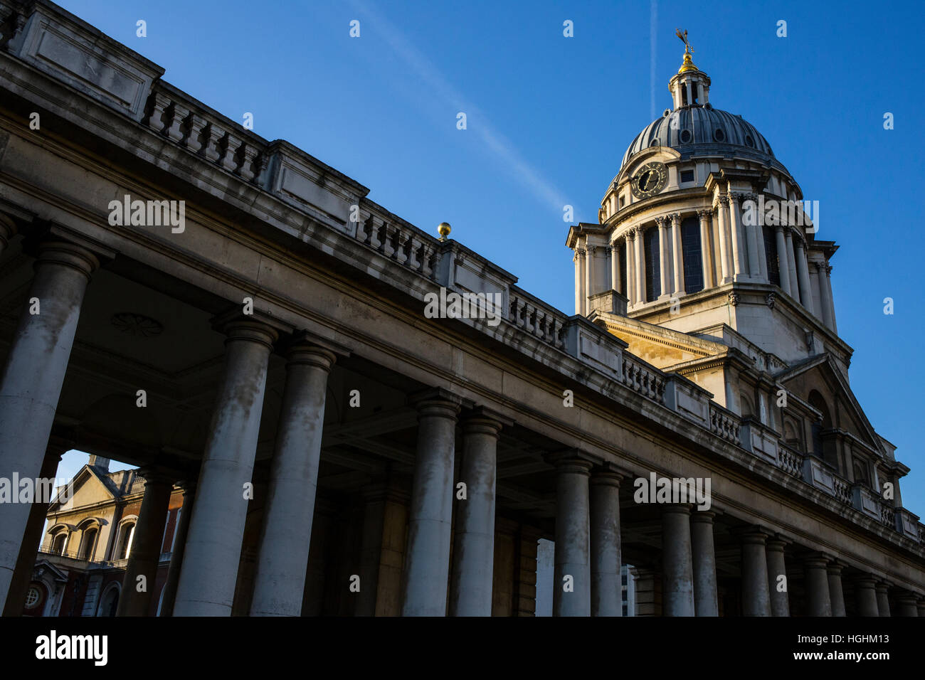 GV image de l'Université de Greenwich qui est sur le site de l'ancien Royal Navy College, Londres UK Banque D'Images