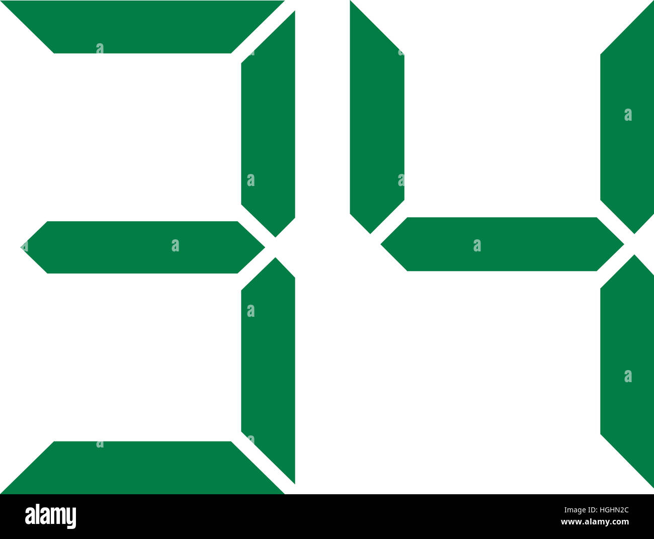Trente-quatre numéro numérique 34 Banque D'Images