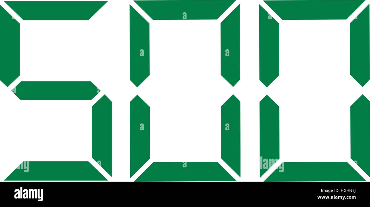 Cinq cents digital numéro 500 Banque D'Images