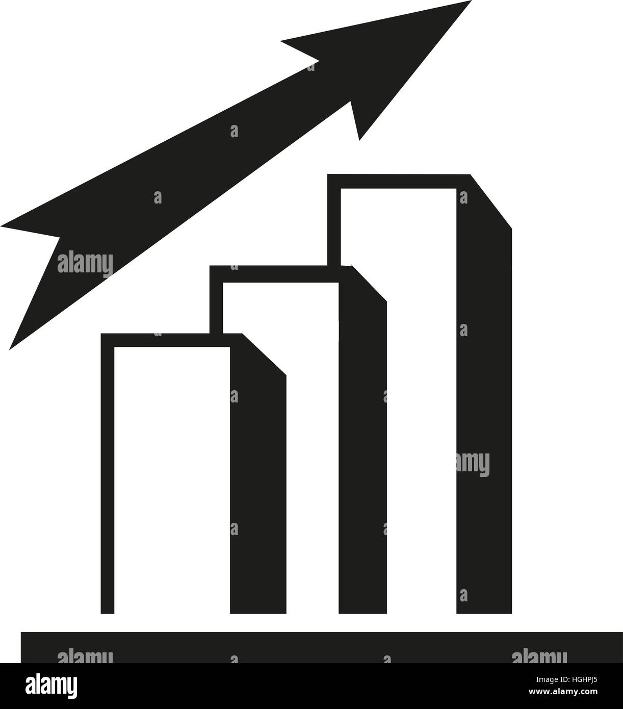 La croissance des ventes - tableau Banque D'Images