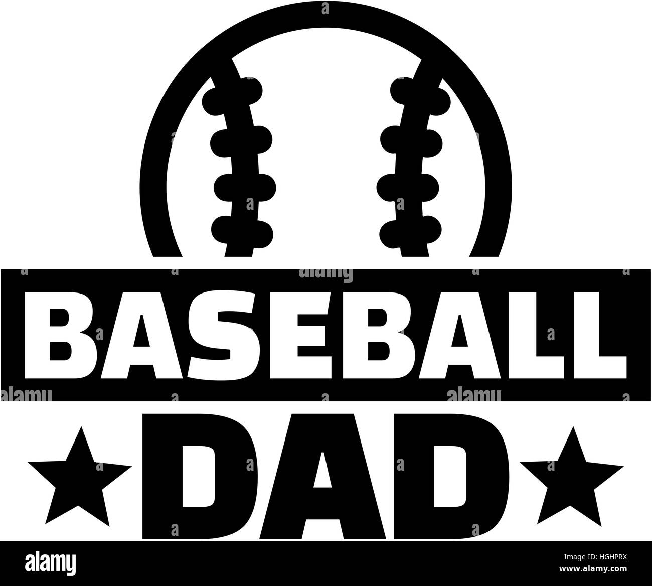 Papa de baseball Banque D'Images