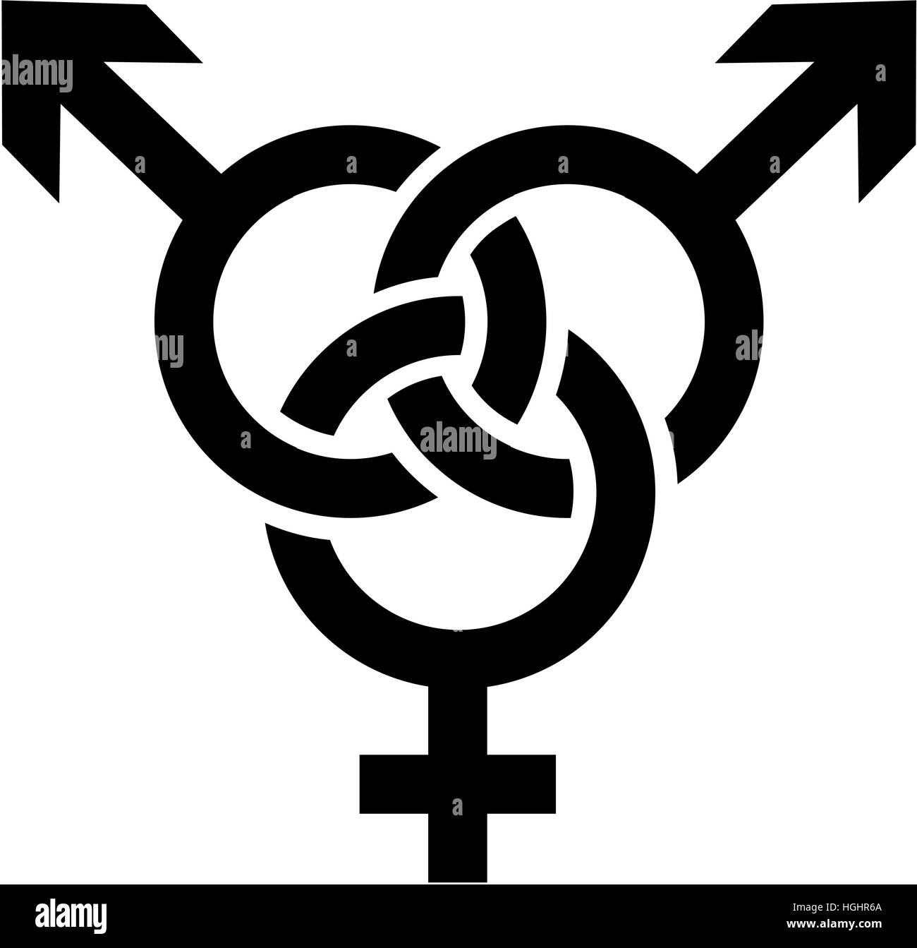Symbole de la bisexualité Banque D'Images