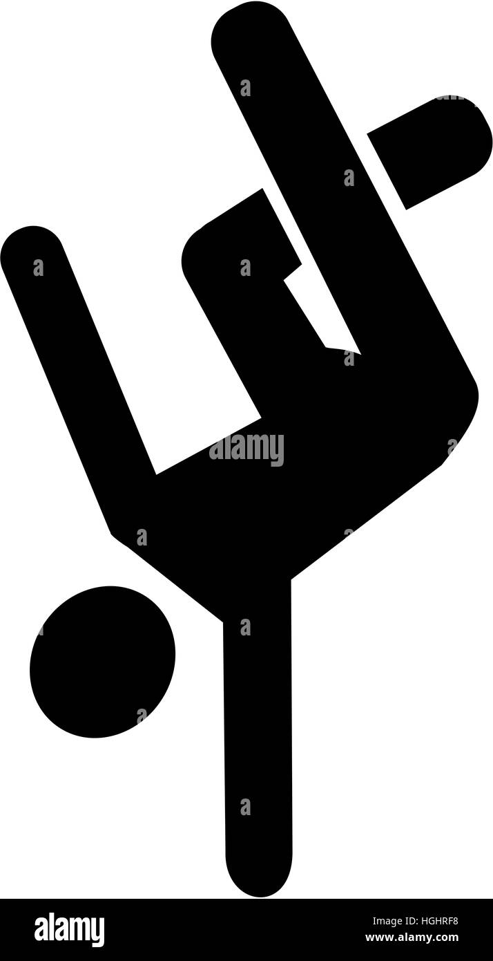 Pictogramme breakdance Banque D'Images