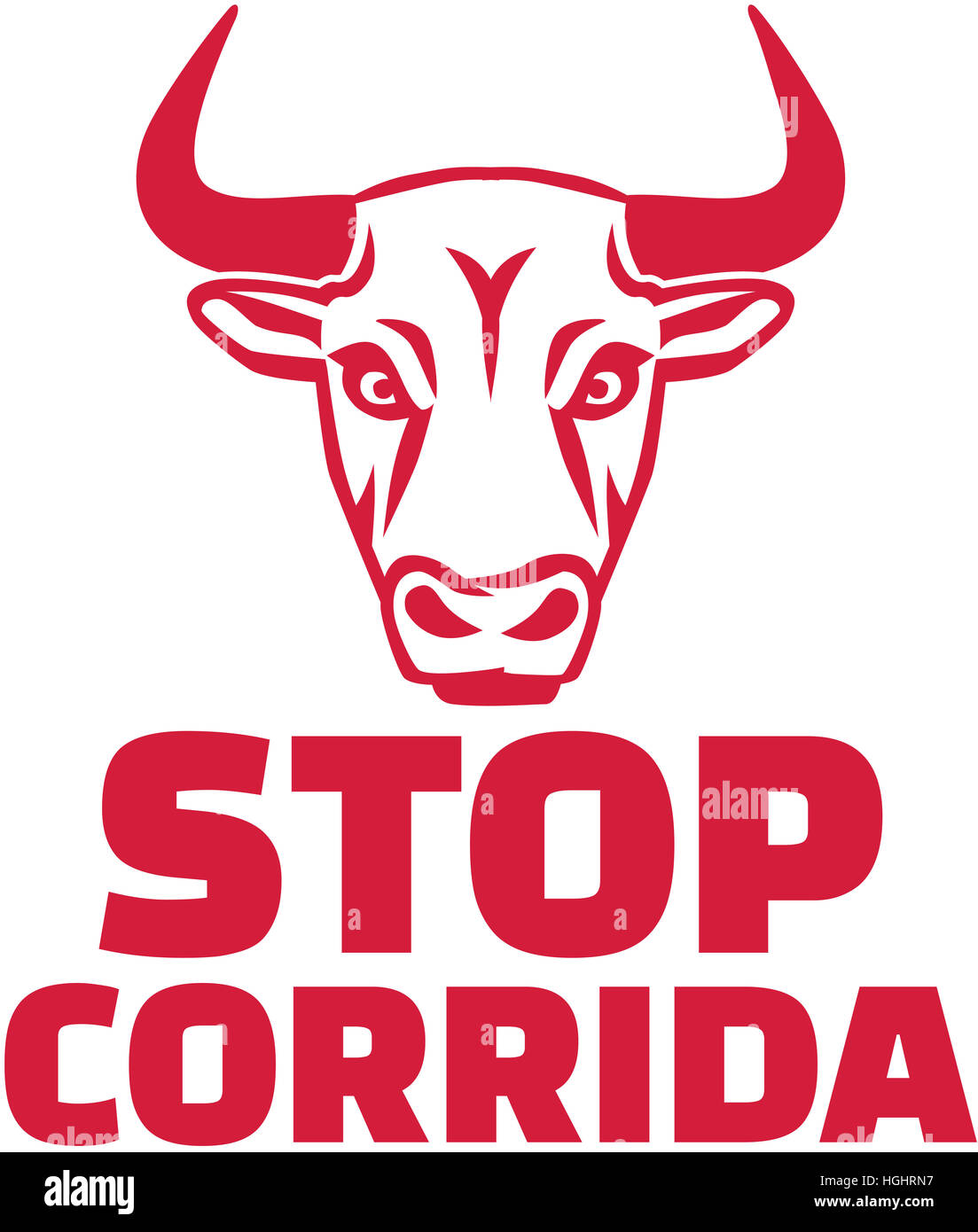 Corrida tauromachie - Arrêt Stopp Banque D'Images