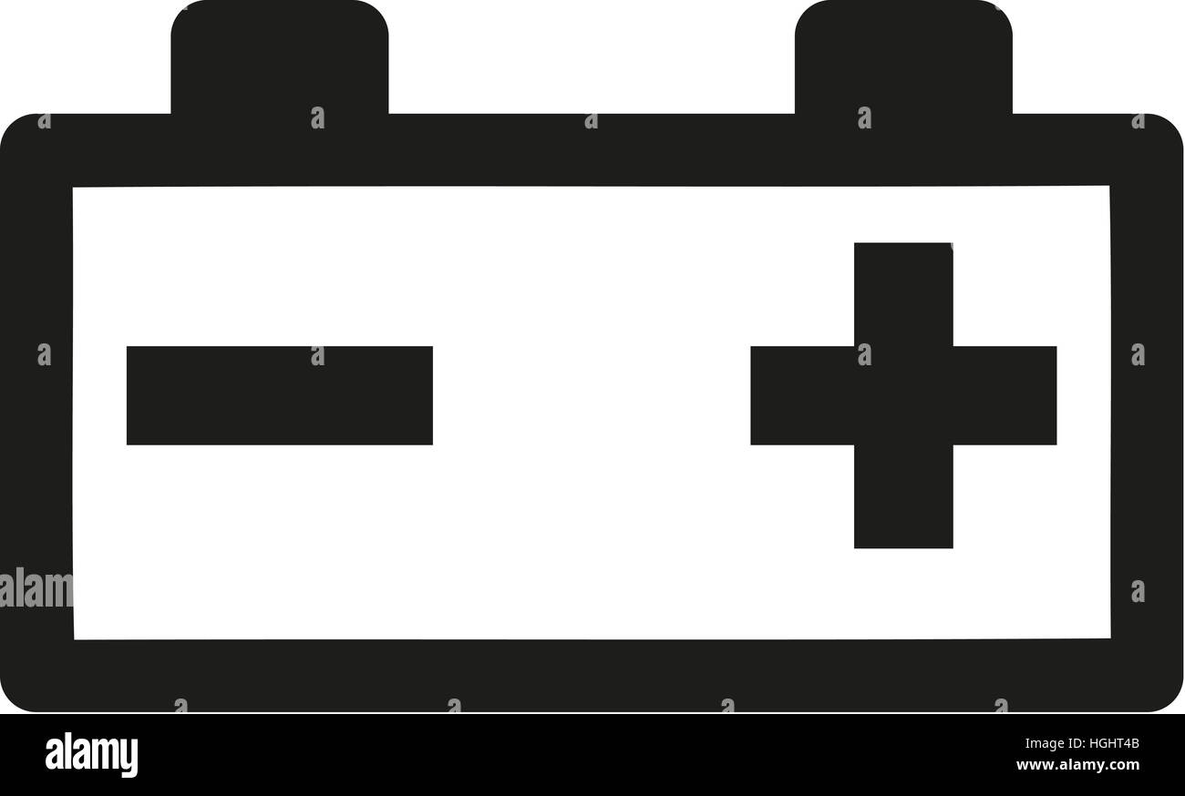 Batterie de voiture plus moins Banque D'Images