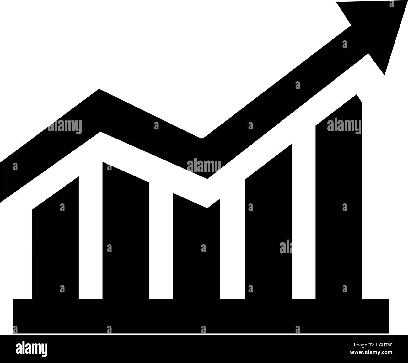 Graphique des ventes en croissance Banque D'Images