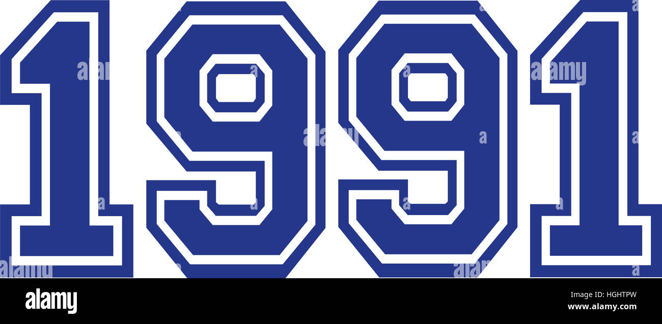 1991 Collège de l'année font Banque D'Images