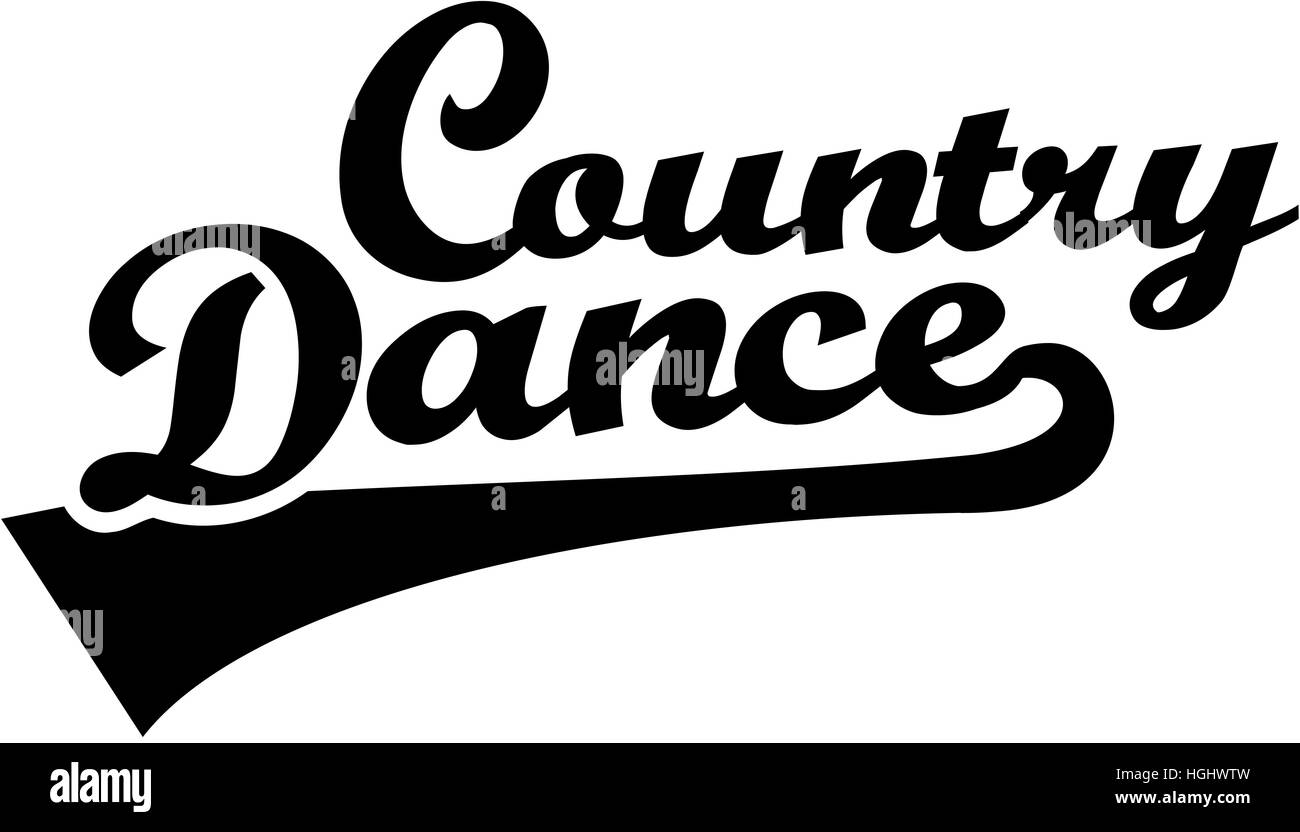 Country Dance retro font Banque D'Images