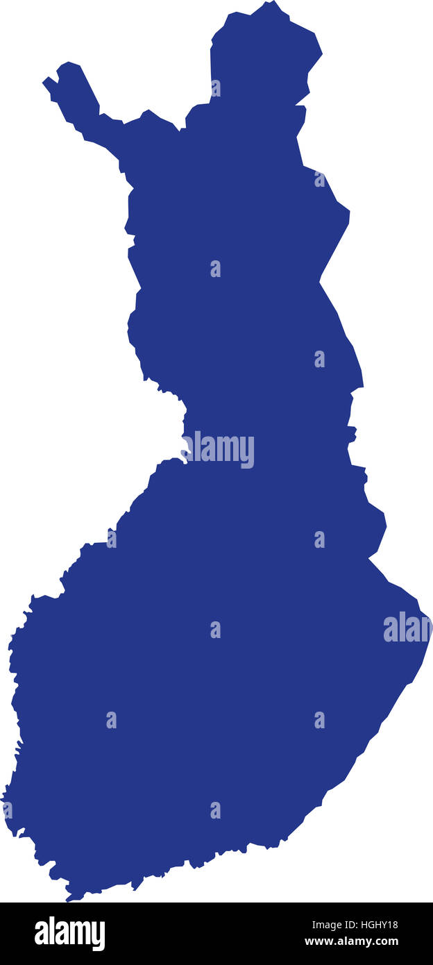 Carte de Finlande Banque D'Images