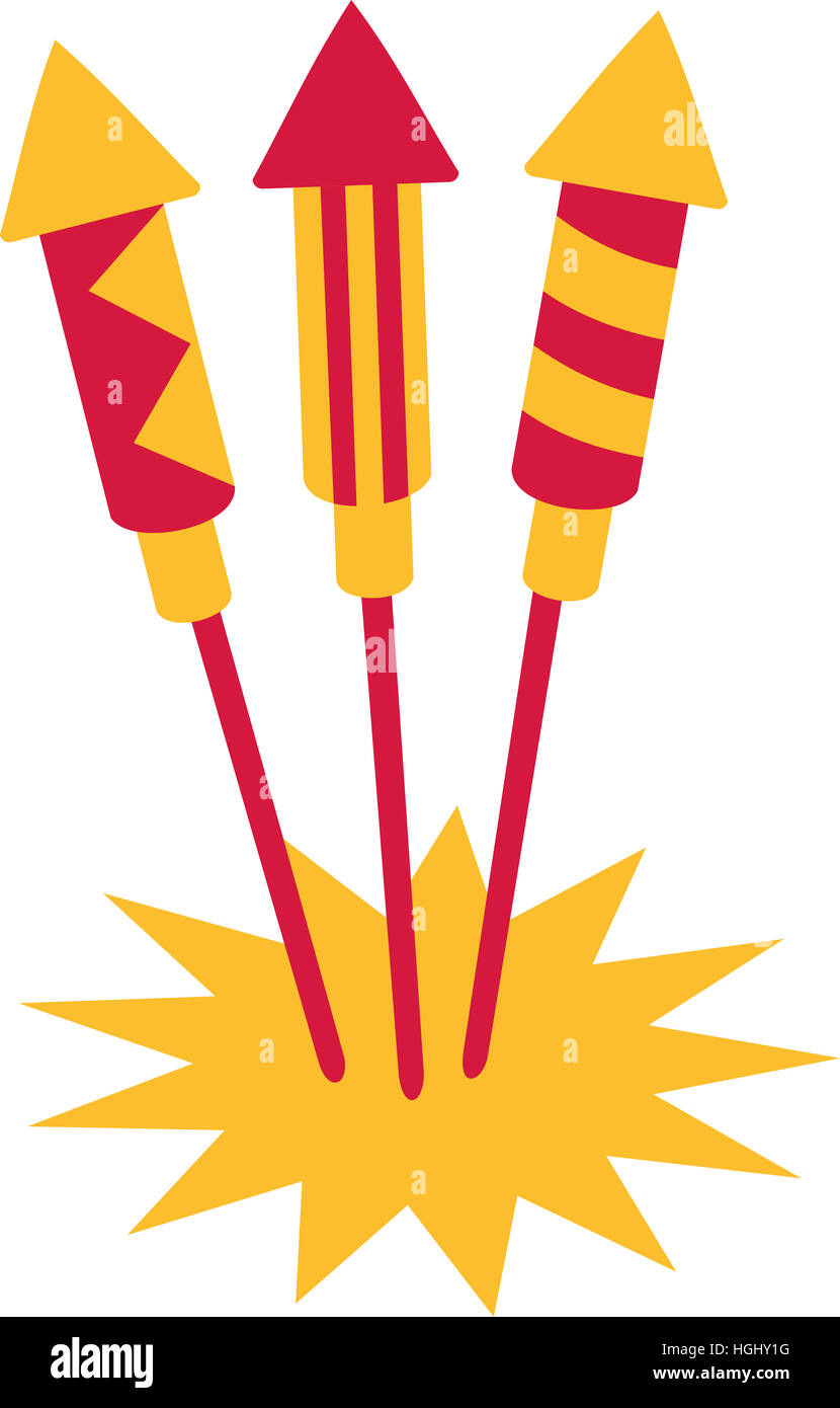 Des fusées d'artifice du Nouvel an Banque D'Images