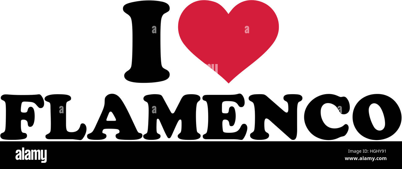 Je t’aime flamenco Banque D'Images