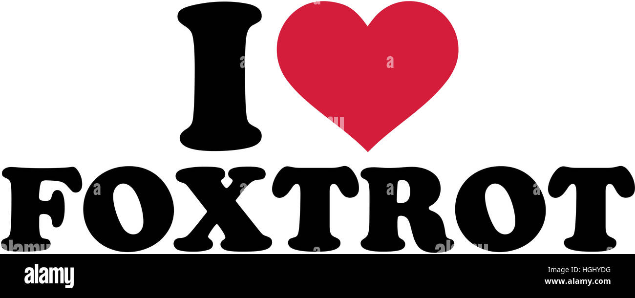 J’aime Foxtrot Banque D'Images