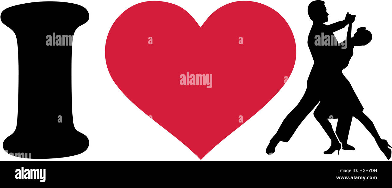 J'aime Foxtrot couple Banque D'Images