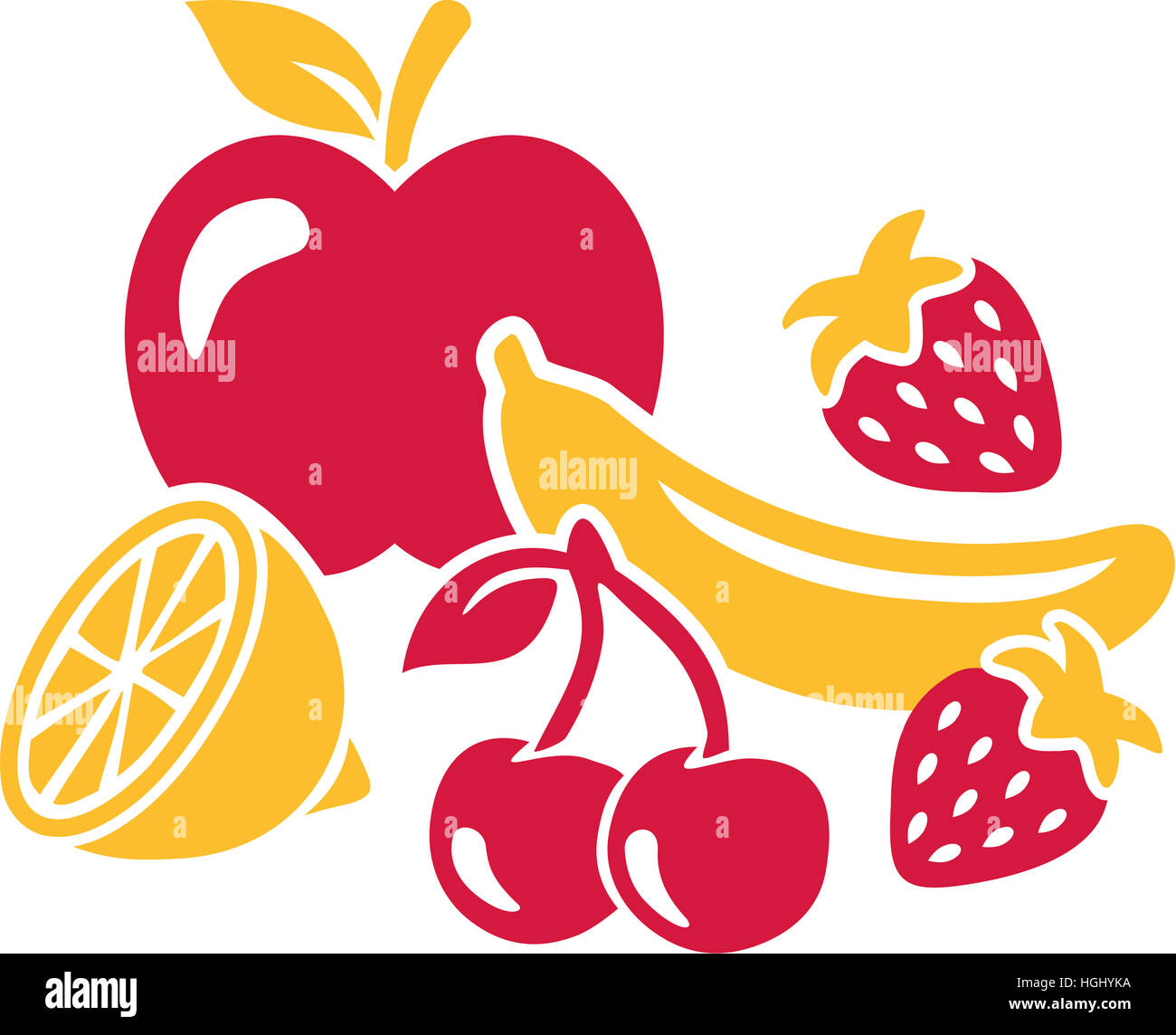 La production de fruits - fruits frais et sain Banque D'Images