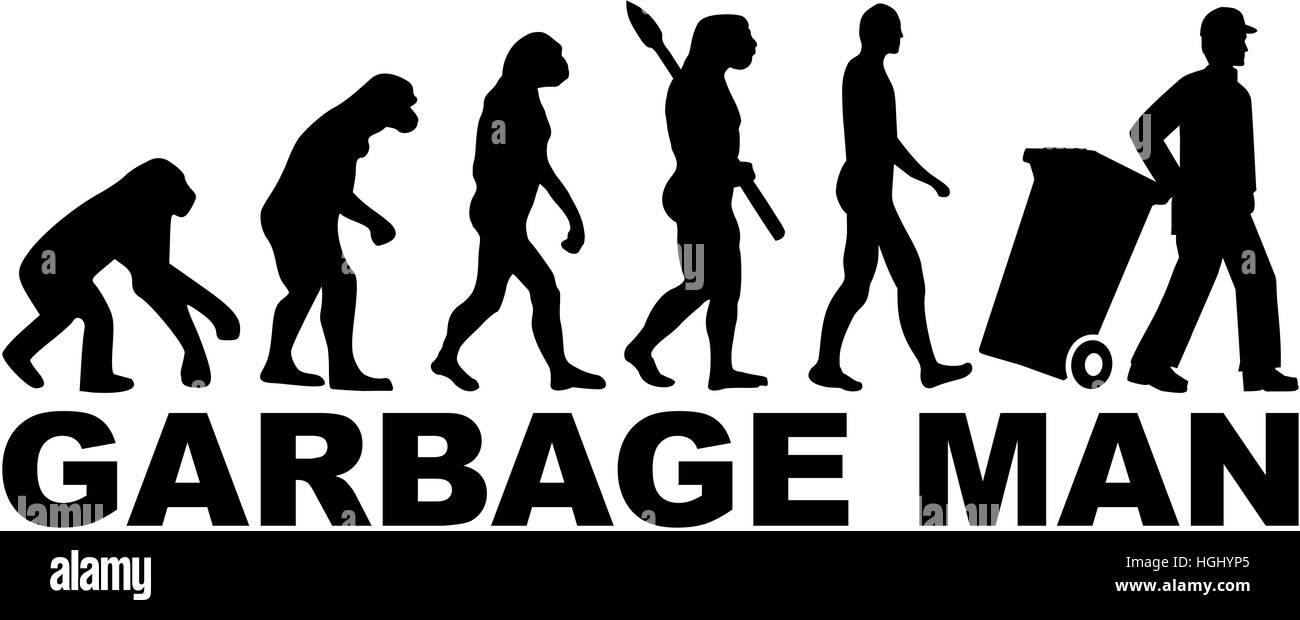Évolution éboueur Banque D'Images