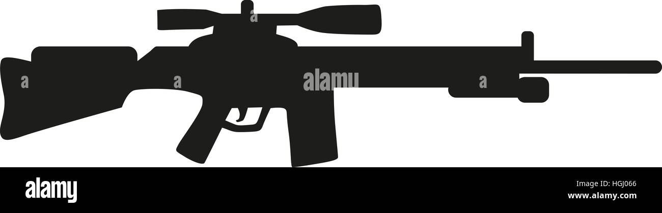 Fusil de Sniper avec portée Banque D'Images